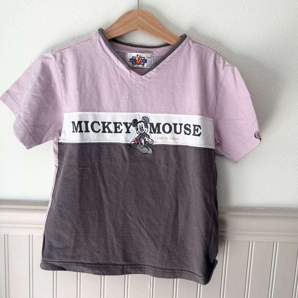 🌟 Vintage 80s Disney Mickey Mouse Girls 3Y V-Neck Shirt Mickey for Kids 3t